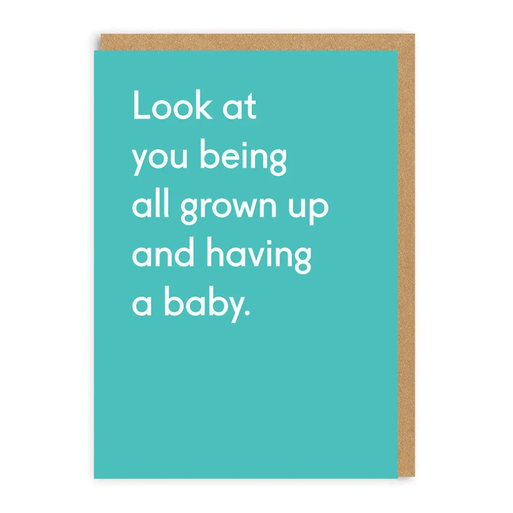 All Grown Up Having A Baby Card | New Baby Card | Ohh Deer