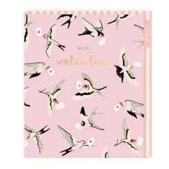 Be My Valentine Pink Bird Valentine's Day Card | Ohh Deer