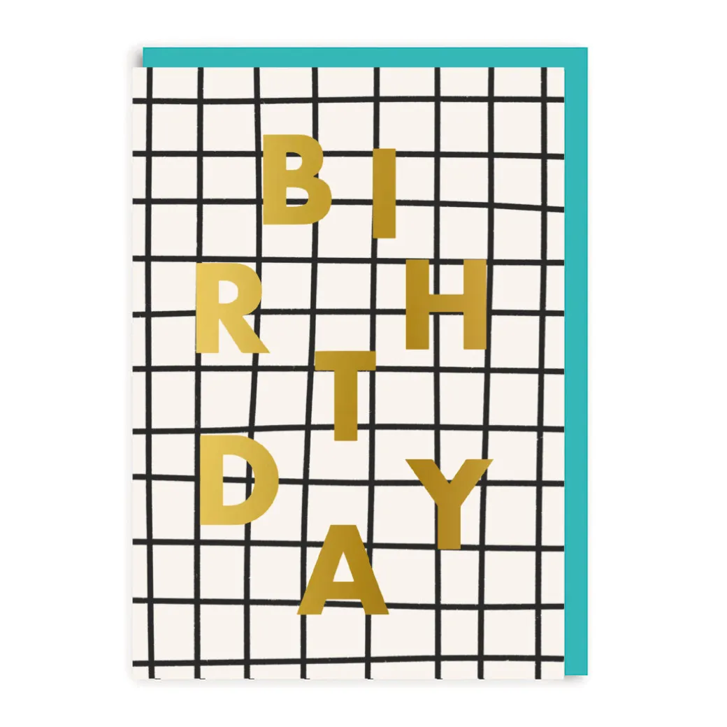 Birthday Check Grid Card | Happy Birthday Card | Ohh Deer