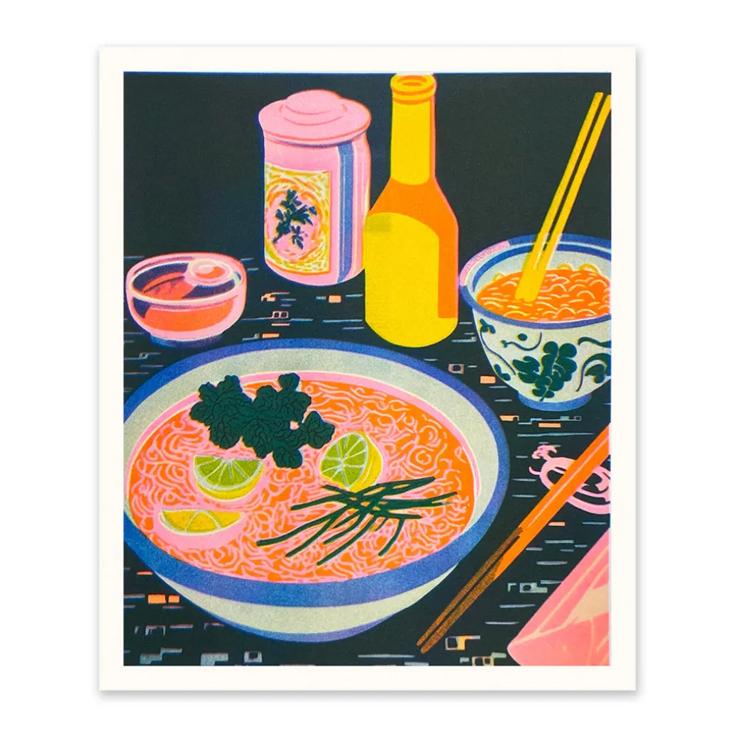Black Ramen Riso Print (12x10)