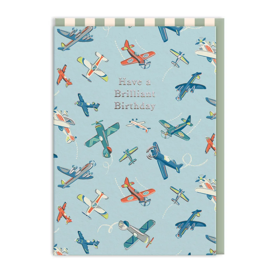 Brilliant Planes Birthday Card