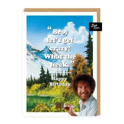 Bro, Let's Get Crazy What the Heck Happy Birthday Card | Ohh Deer