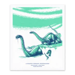 Brontosaurus Riso Print (12x10)