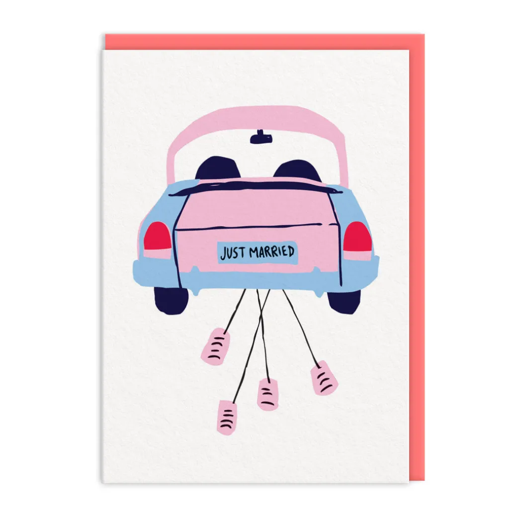 Car and Cans Just Married Card | Ohh Deer