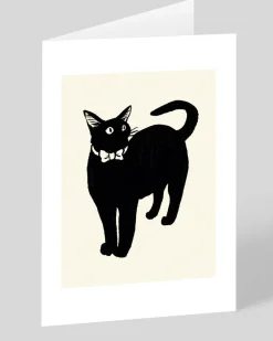 Cat In Bow Tie Greeting Card | Ohh Deer