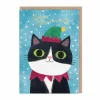 Christmas Elf Hat Cat Christmas Card | Ohh Deer