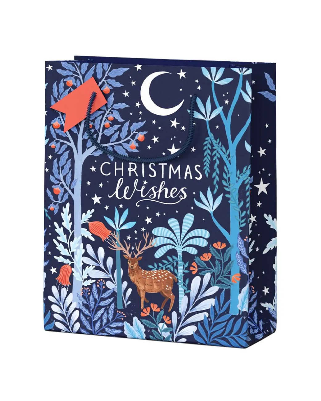 Christmas Wishes Deer In Wood Large Gift Bag | Ohh Deer