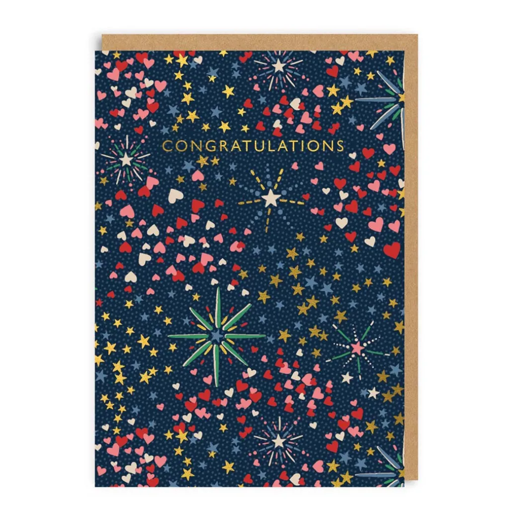 Congratulations Fireworks Greeting Card