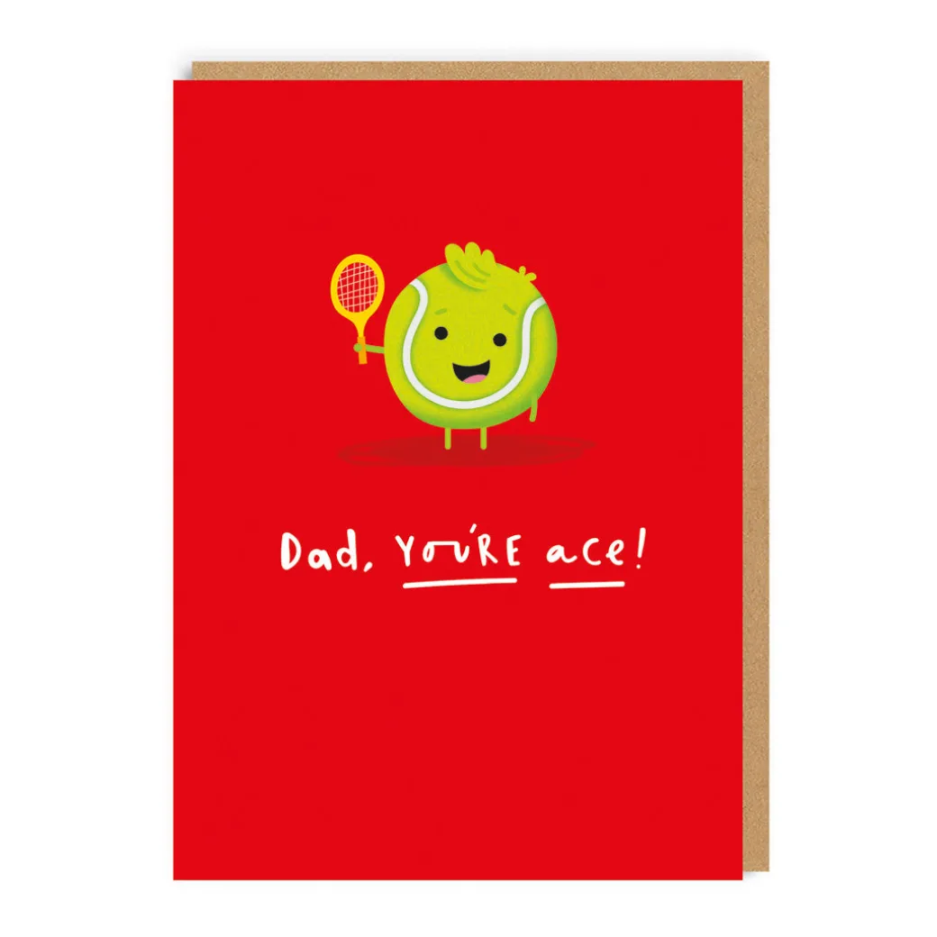 Dad You're Ace Tennis Father's Day Card 🎾 | Ohh Deer