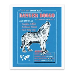 Danger Doggo Large Art Print