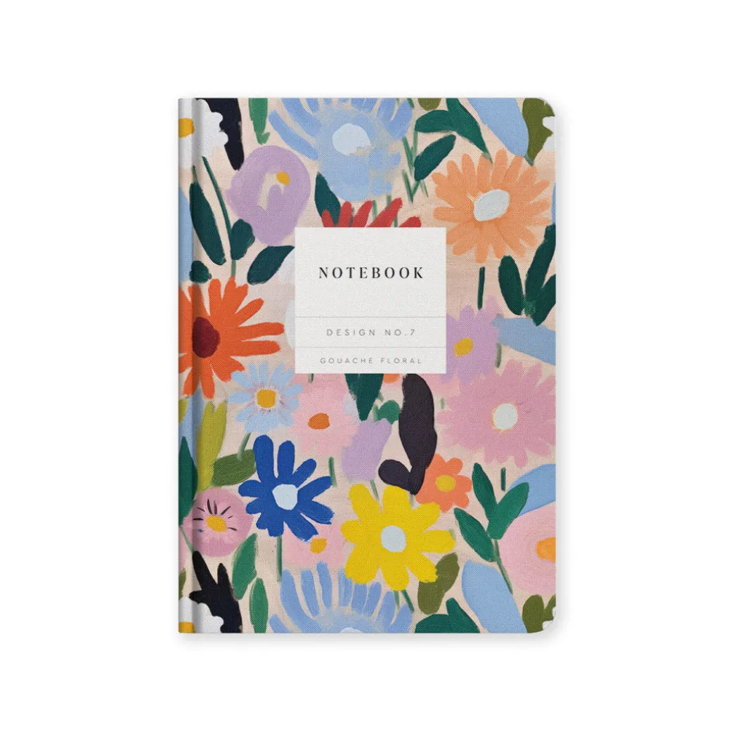 Design No.7 Gouache Floral Hardback Notebook