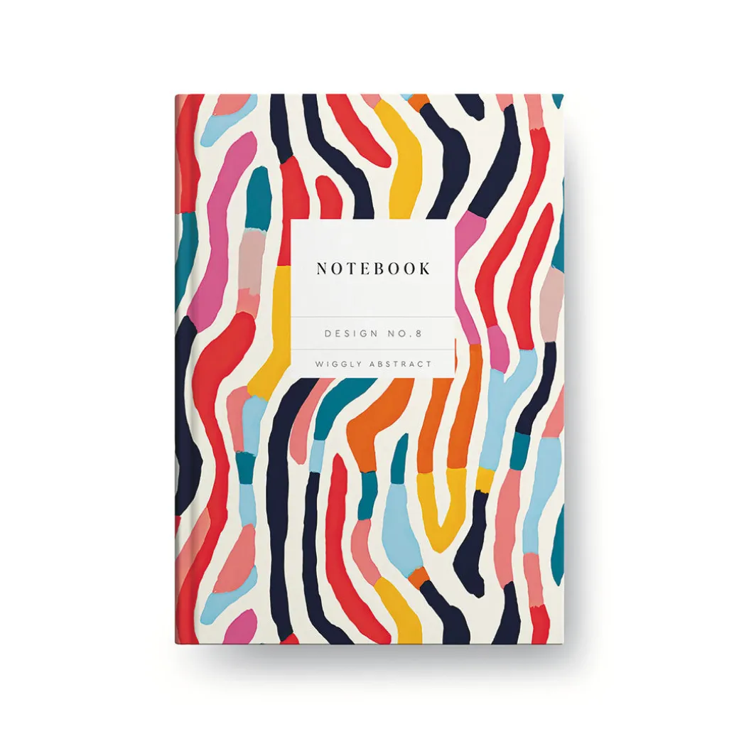 Design No.8 Wiggly Abstract Hardback Notebook (OS)