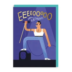 EEEEEOOOO Freddie Mercury Birthday Card