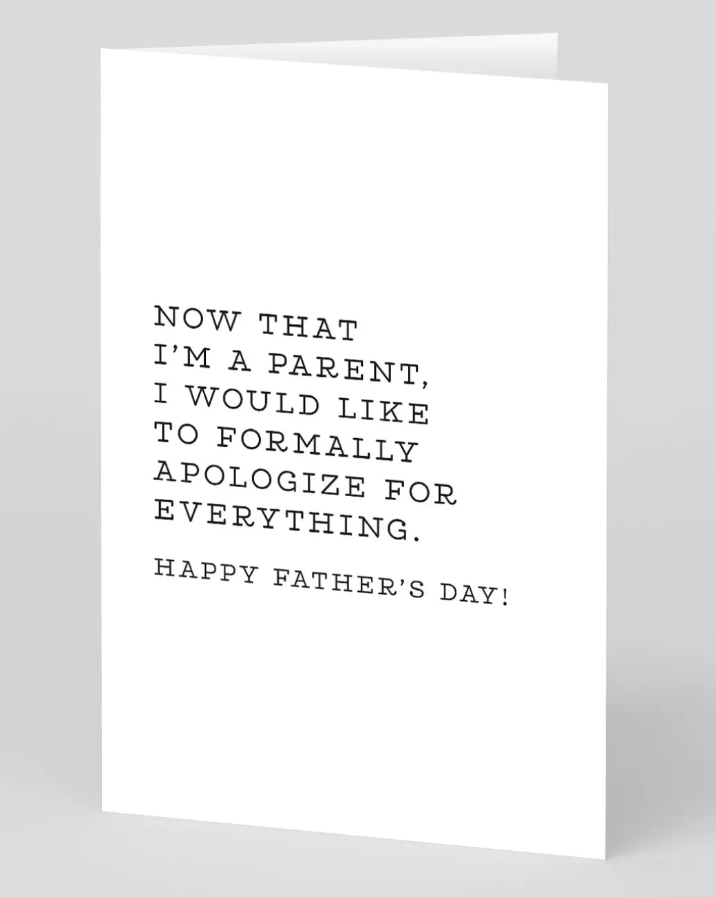 Formally Apologise Father's Day Card | Ohh Deer