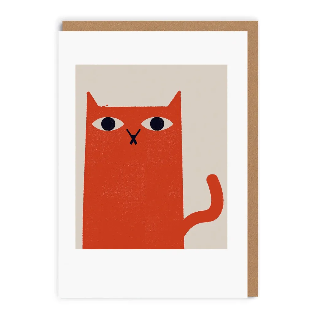 Ginger Cat Greeting Card | Ohh Deer
