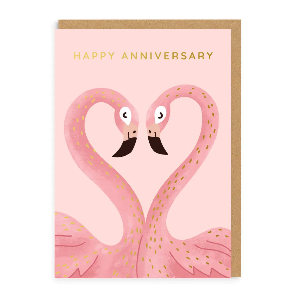 Happy Anniversary Flamingos Card | Anniversary Card | Ohh Deer