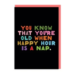 Happy Hour Is A Nap Birthday Card 💤 | Ohh Deer
