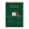 He Sees You When You're Sleeping Cat Christmas Card | Ohh Deer