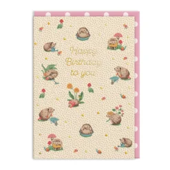 Hedgehogs Birthday Card