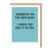 I Knew You Had It In You New Baby Card | Ohh Deer