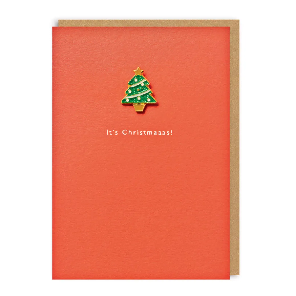 It's Christmaaas! Enamel Pin Christmas Card