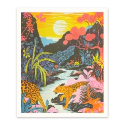 Leopards in The Jungle Riso Print (12x10)