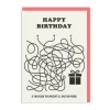 Line Maze Birthday Card