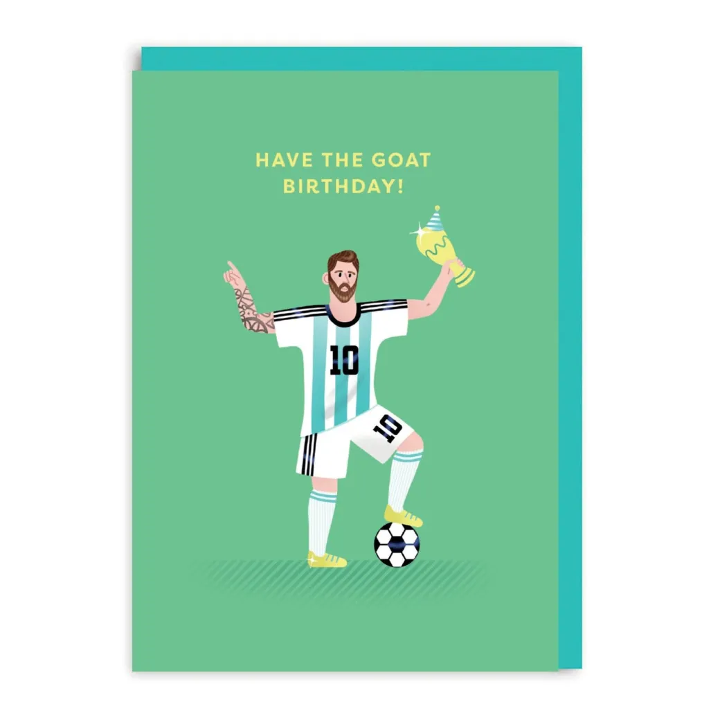 Lionel Messi GOAT Happy Birthday Card | Ohh Deer