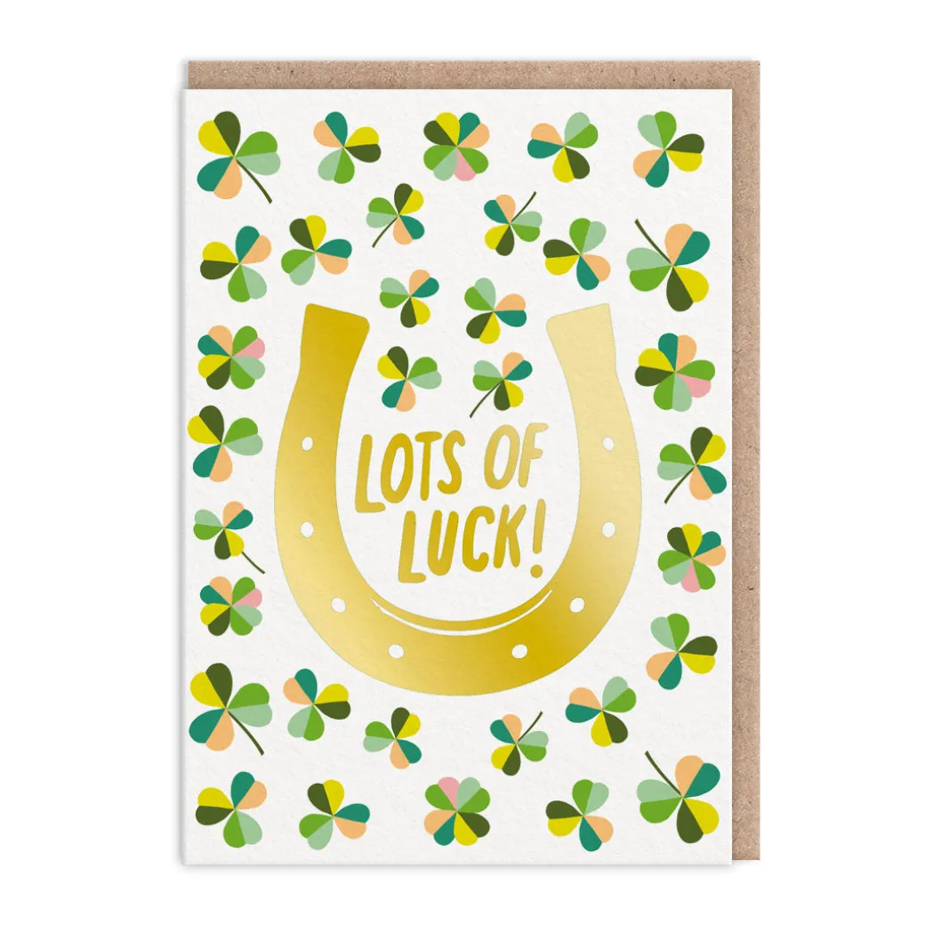 Lot's Of Luck Horseshoe Good Luck Card ☘️ | Ohh Deer