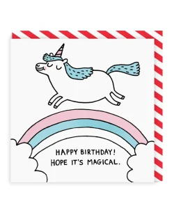 Magical Unicorn Square Birthday Card