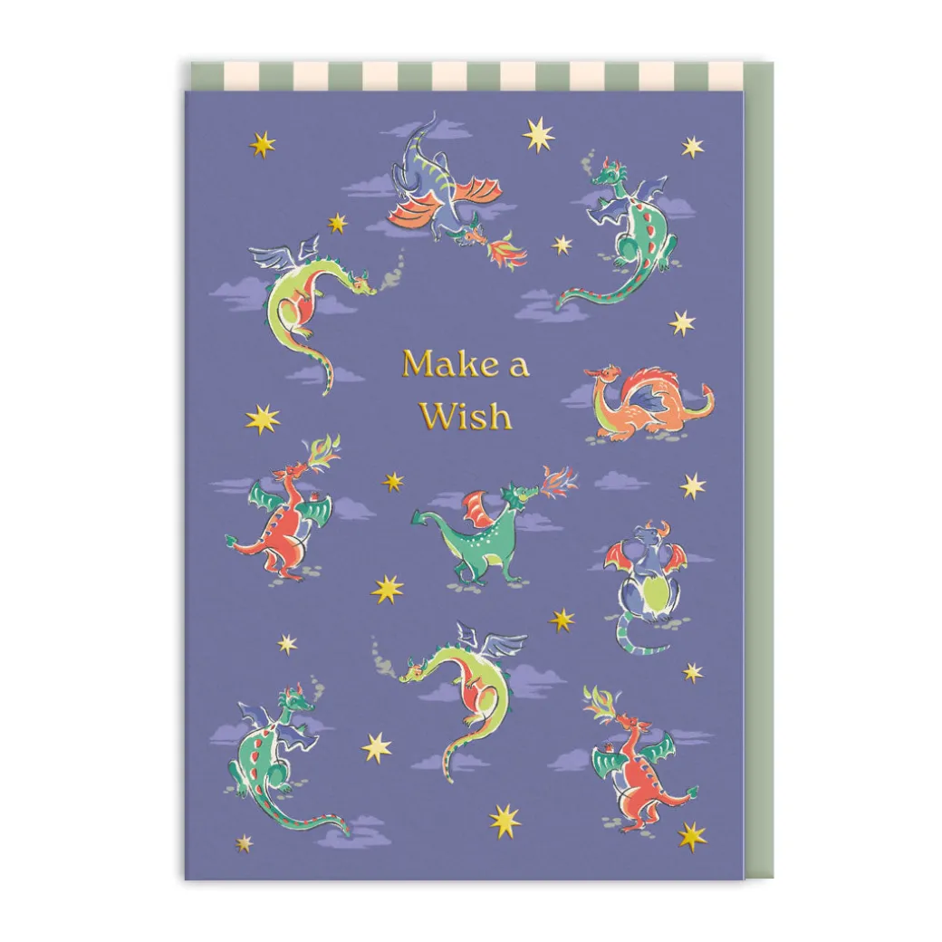 Make A Wish Dragons Greeting Card