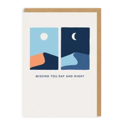 Miss You Day and Night Card | Thinking Of You Card | Ohh Deer