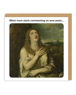 Mum Commenting on your Posts Greeting Card