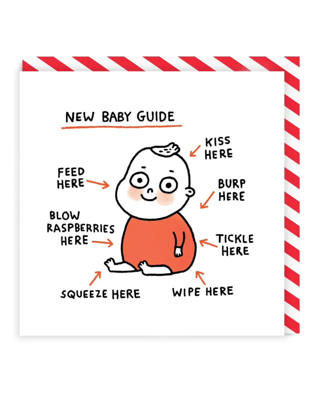 New Baby Guide Square Greeting Card | Gemma Correll | Ohh Deer
