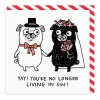 No Longer Living In Sin Square Card | Wedding Card | Ohh Deer