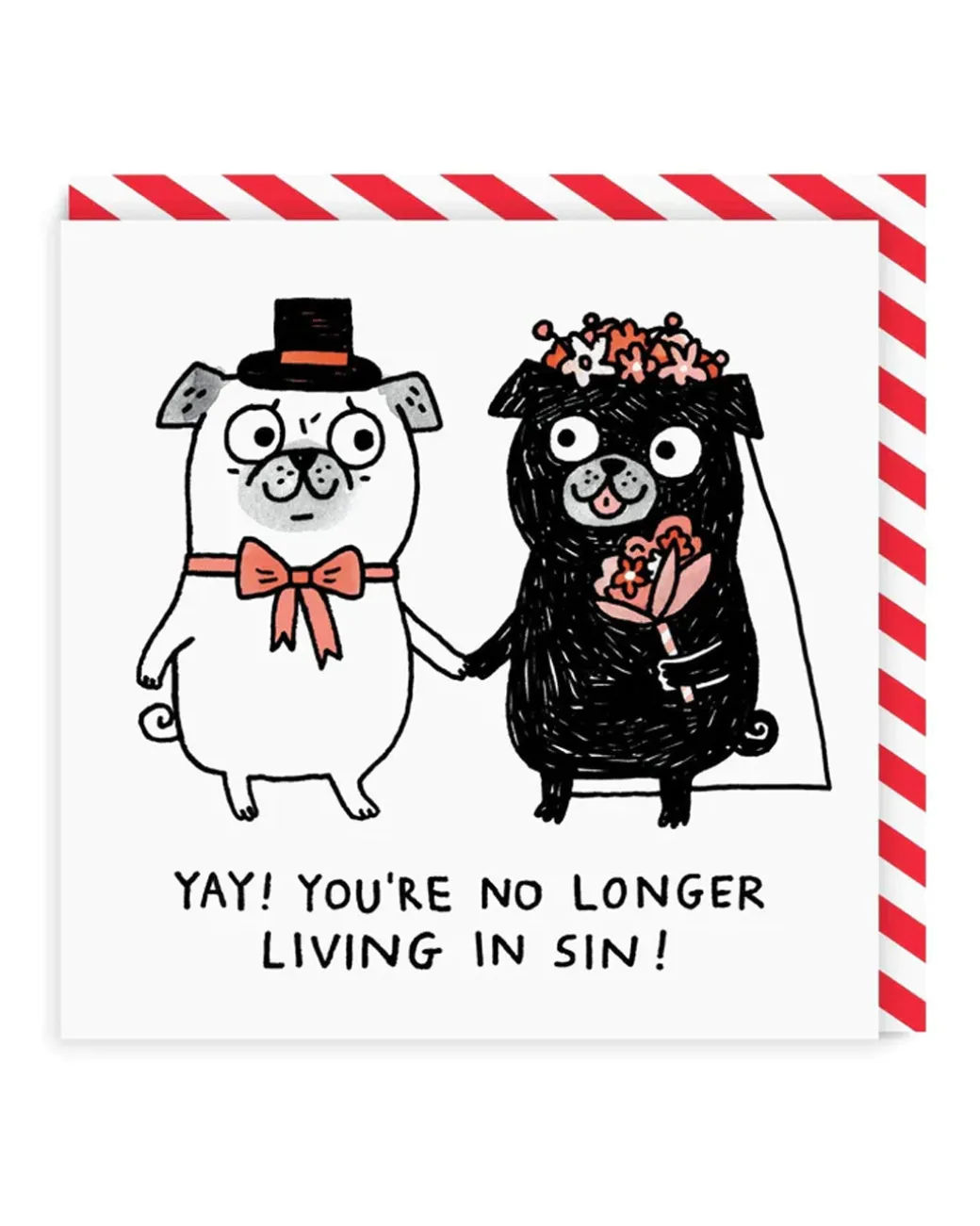 No Longer Living In Sin Square Card | Wedding Card | Ohh Deer