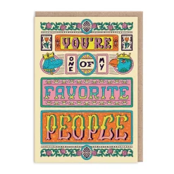 One Of Favourite People Greeting Card - Frieda Ruh | Ohh Deer