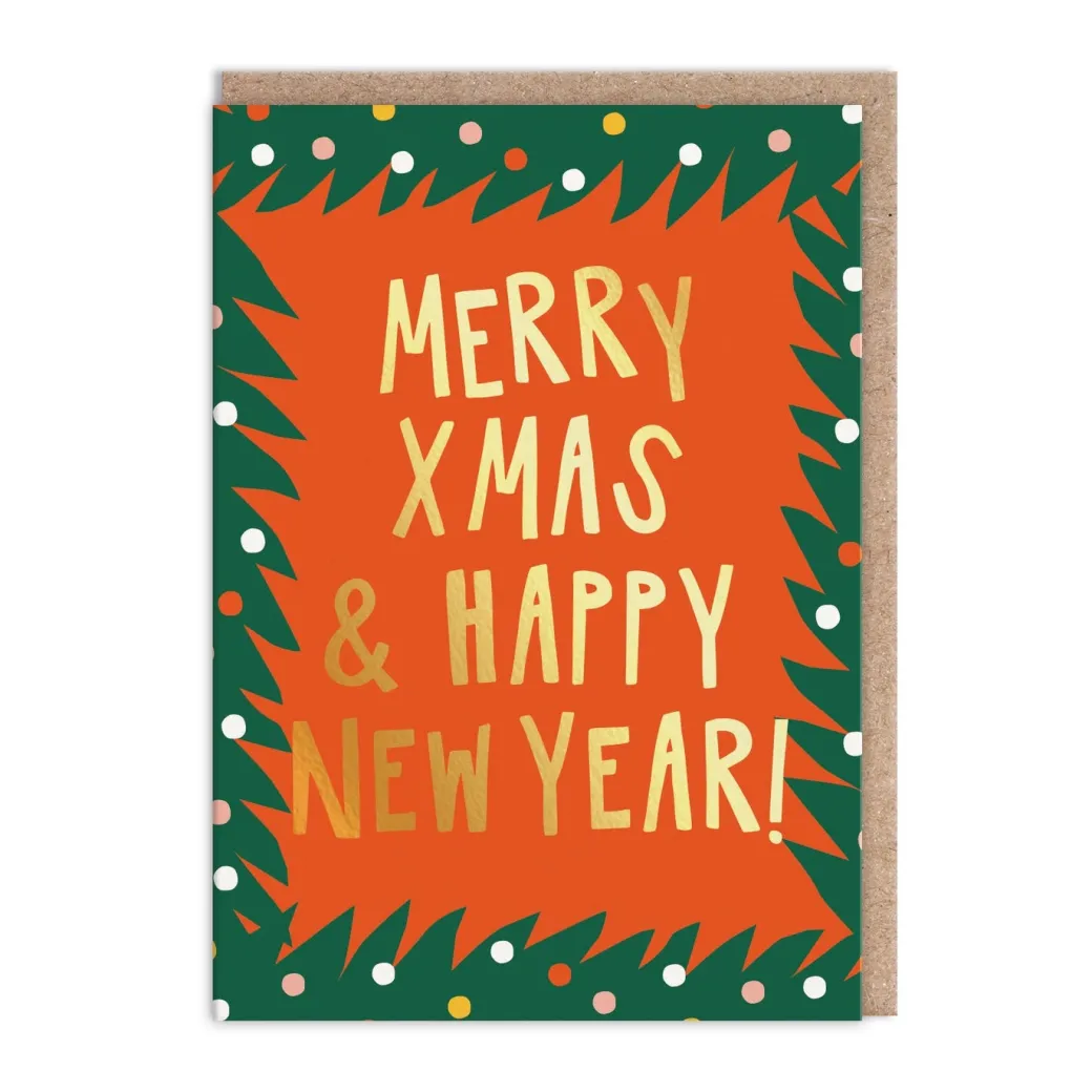Pack of 9 Christmas Cards - Merry Xmas & Happy New Year
