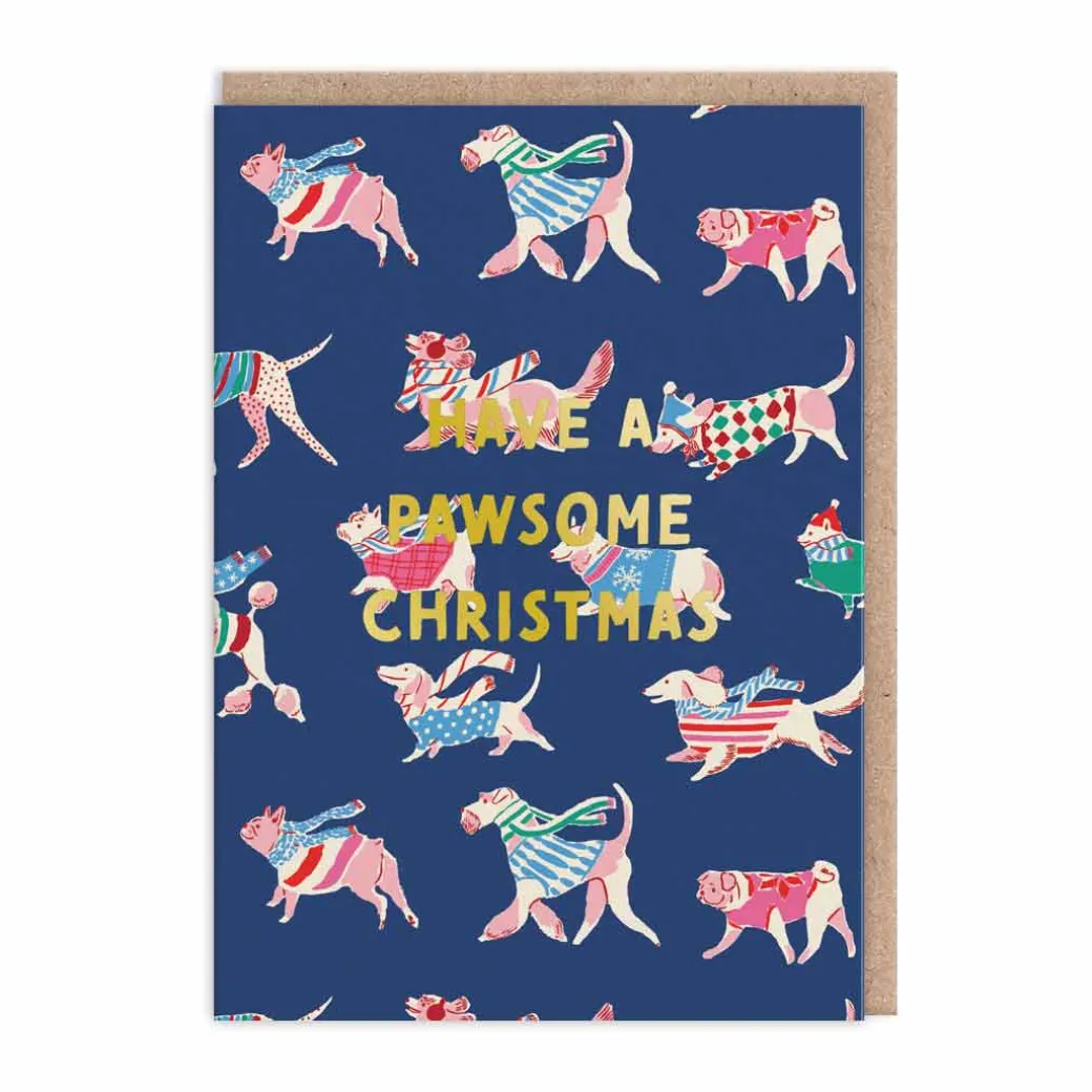 Pawsome Christmas Dogs Christmas Card | Ohh Deer