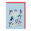 Penguins Snowball Fight Christmas Card | Ohh Deer