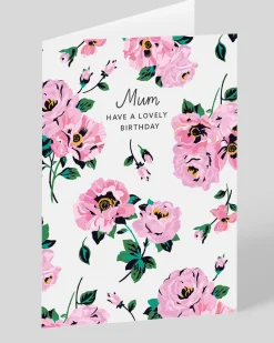 Personalised Archive Floral Mum Lovely Birthday Card | Ohh Deer