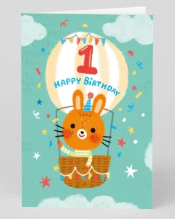 Personalised Balloon 1st Birthday Card
