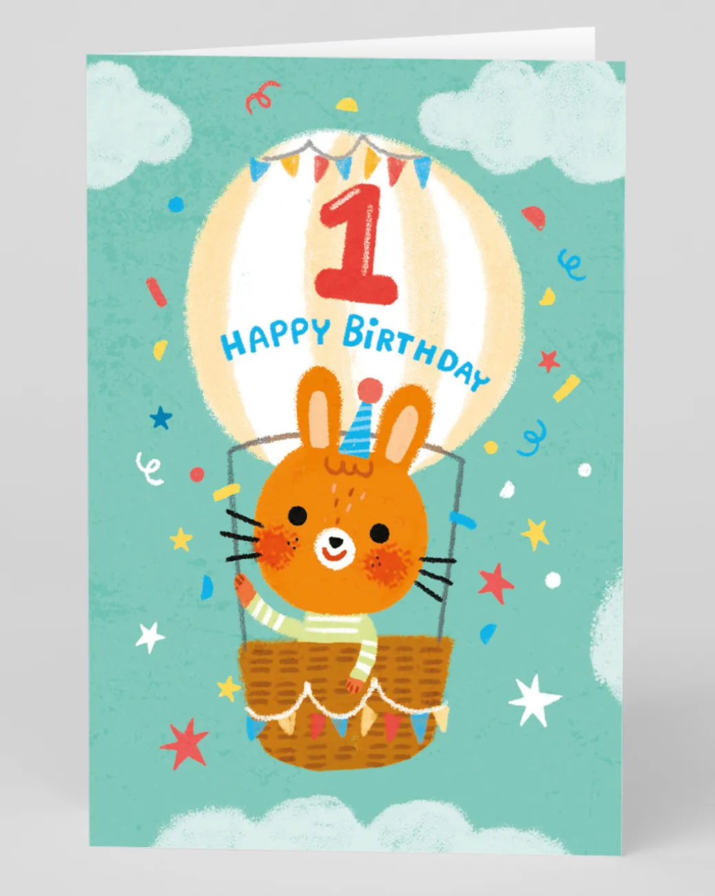 Personalised Balloon 1st Birthday Card