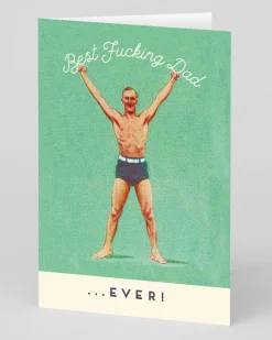Personalised Best F Dad Greeting Card | Ohh Deer