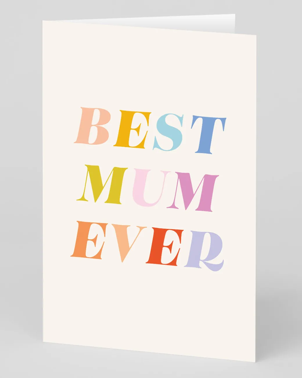 Personalised Best Mum Ever Typographic Mother's Day Card | Ohh Deer