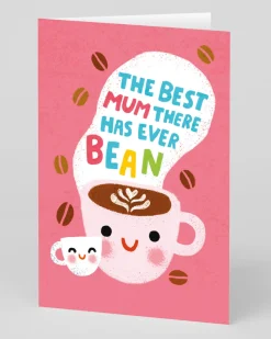 Personalised Best Mum There's Ever Bean Greeting Card