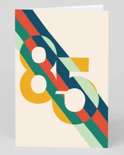 Personalised Bold Striped 85th Birthday Card | Ohh Deer