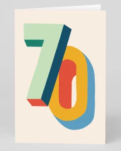 Personalised Bright Colourful 70th Birthday Card | Ohh Deer