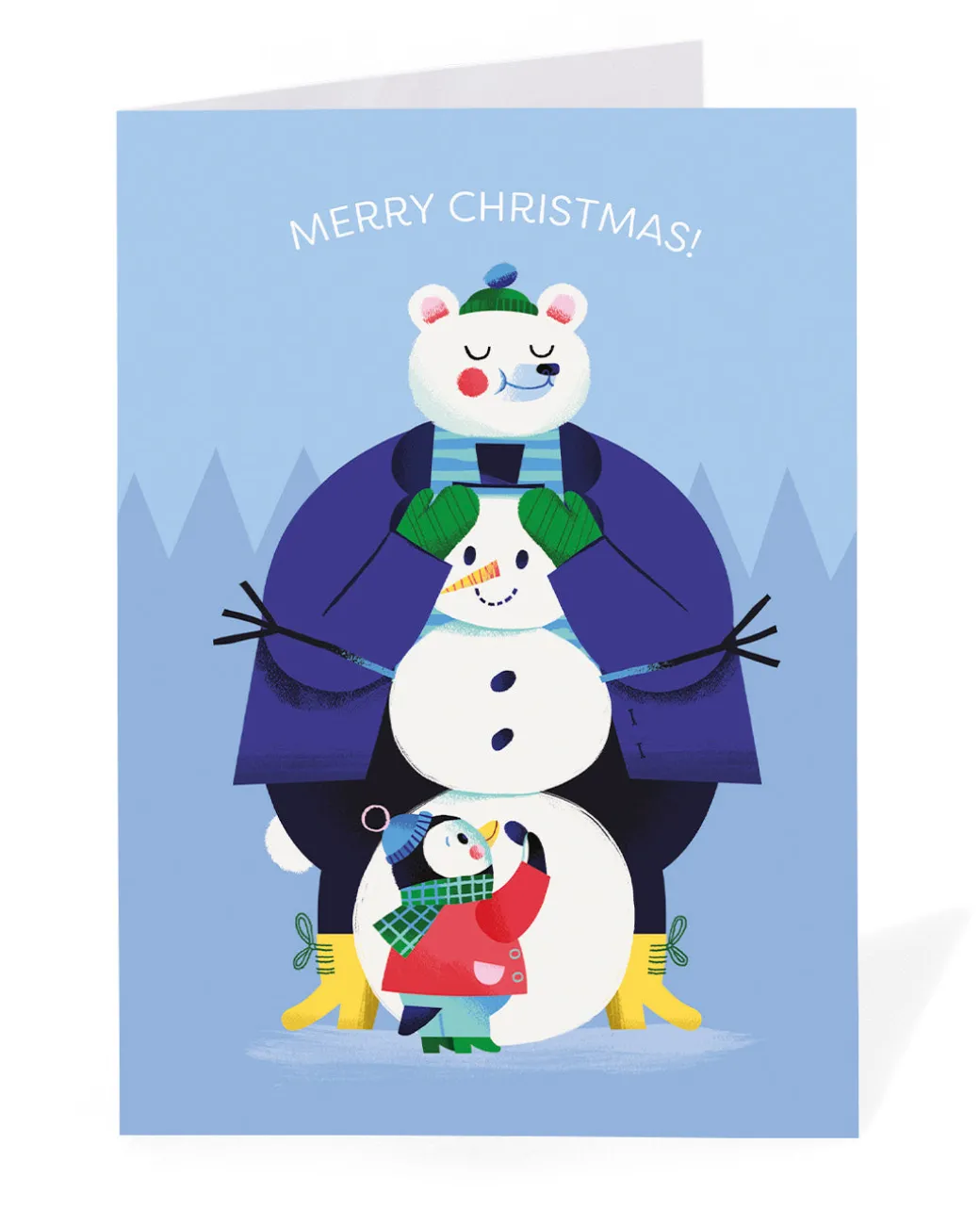 Personalised Building a Snowman Christmas Card | Ohh Deer