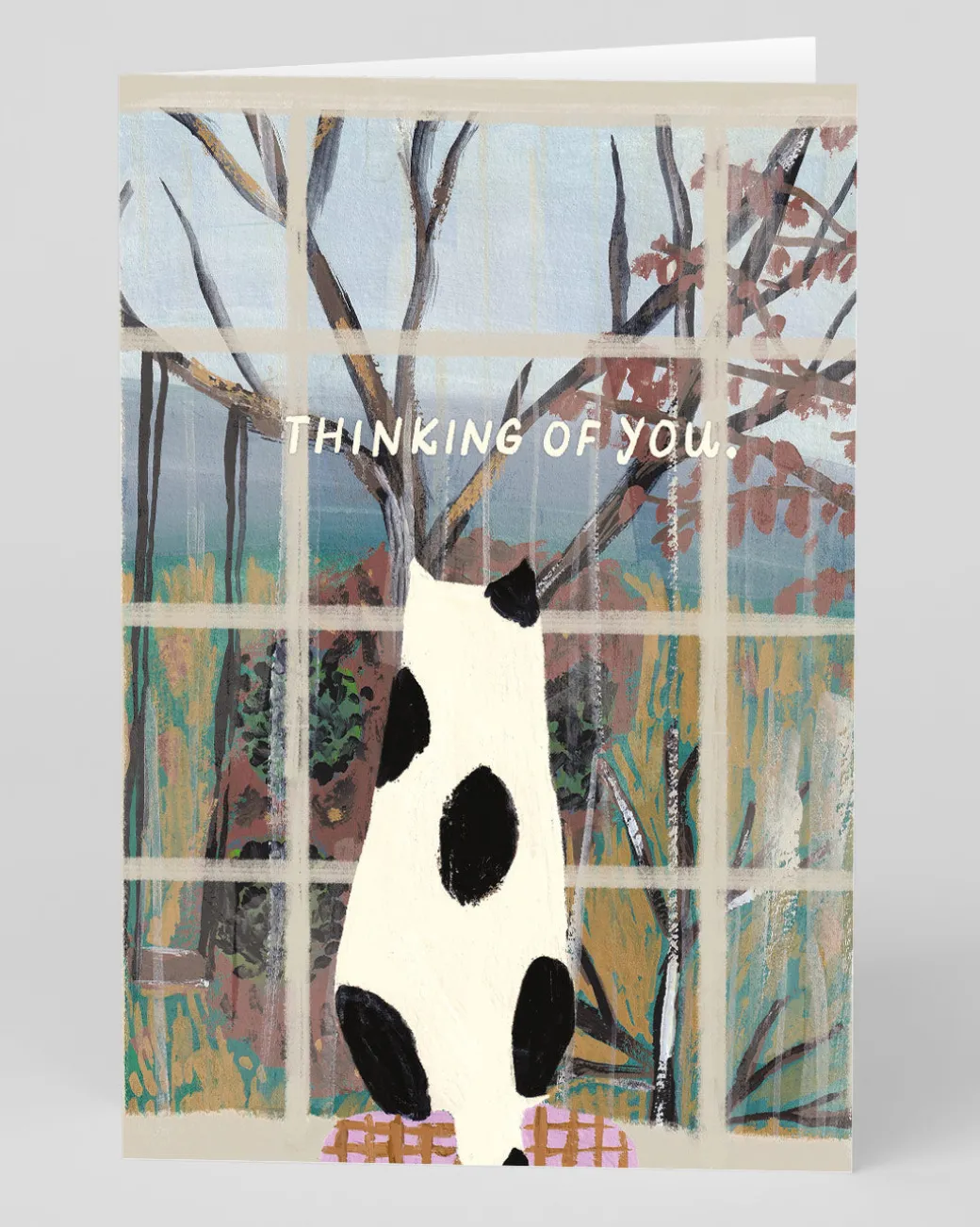 Personalised Cat In Window Thinking Of You Card | Ohh Deer
